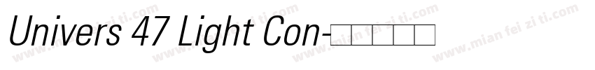 Univers 47 Light Con字体转换